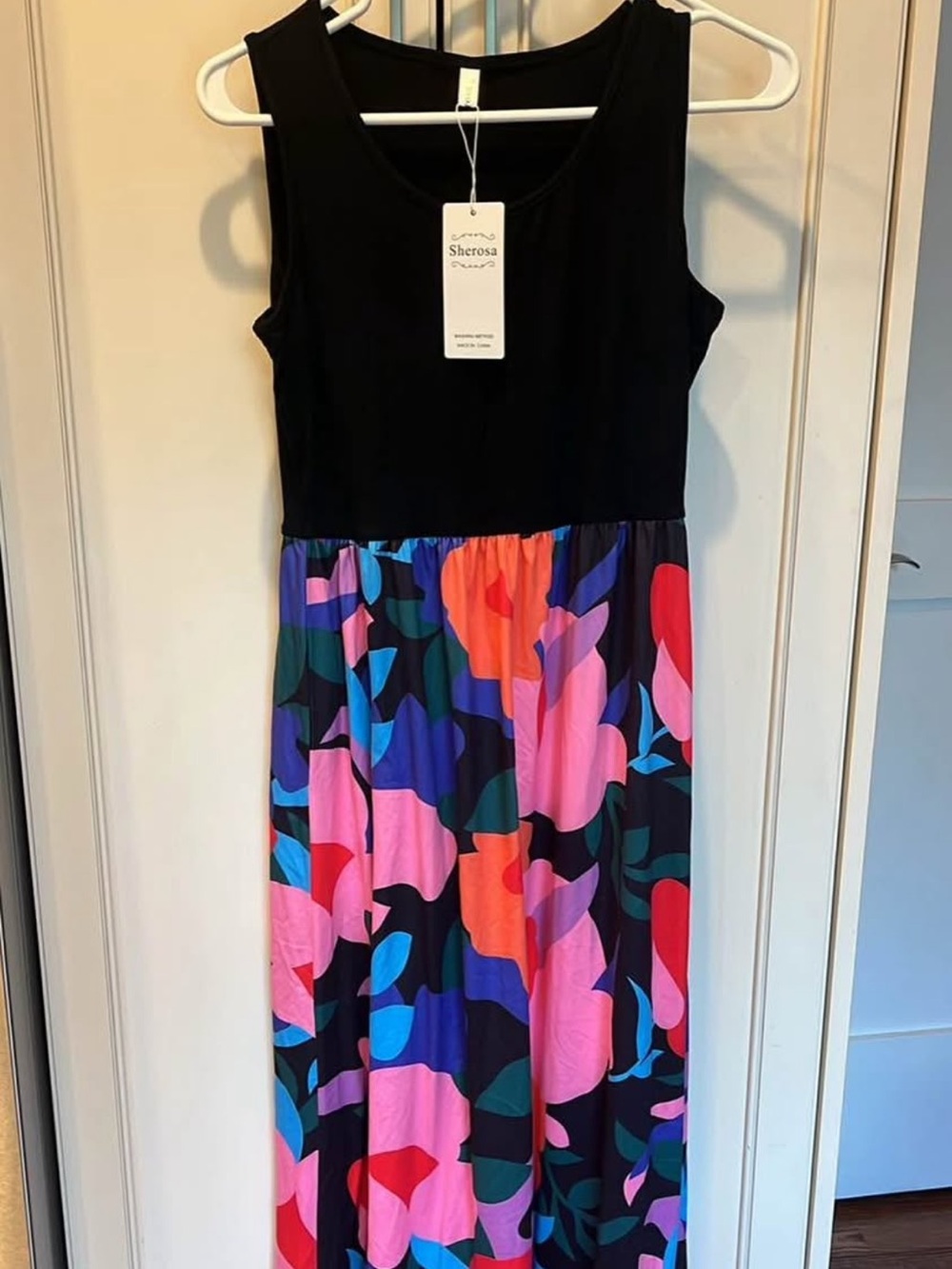 NWT colorful maxi dress by Sherosa size small